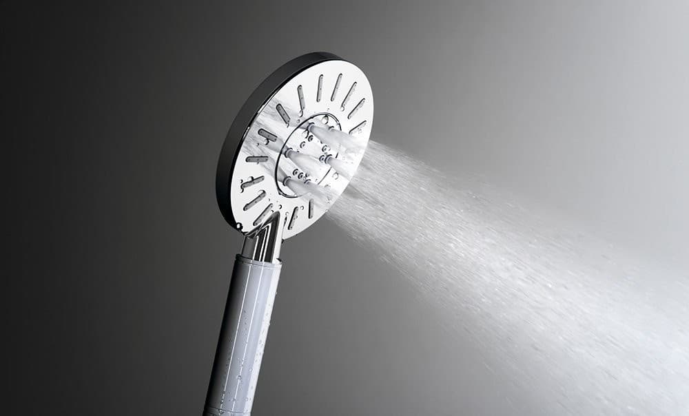 LIAM zestaw prysznicowy z baterią termostatyczną i półką