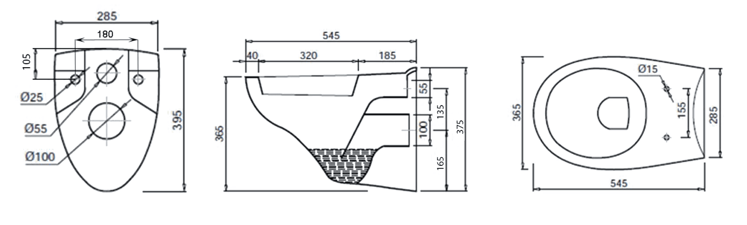 WC wisząca Taurus z podtynkową spłuczką Geberit, biała