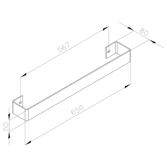 MAGNIFICA wieszak na ręczniki stal nierdzewna 650x80mm