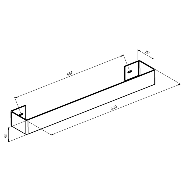 TABELLA wieszak na ręcznik 520mm ze stali nierdzewnej