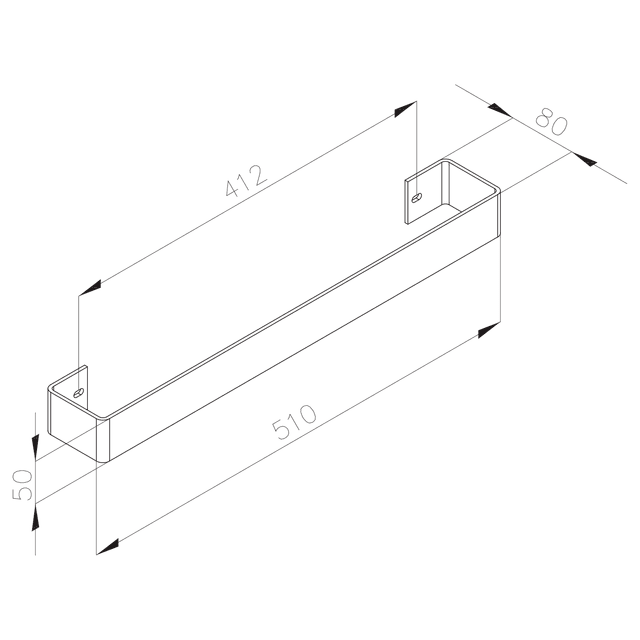 MAGNIFICA wieszak na ręczniki stal nierdzewna 510x80mm