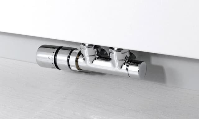 TWIN zestaw przyłączeniowy z termostatem lewy chrom