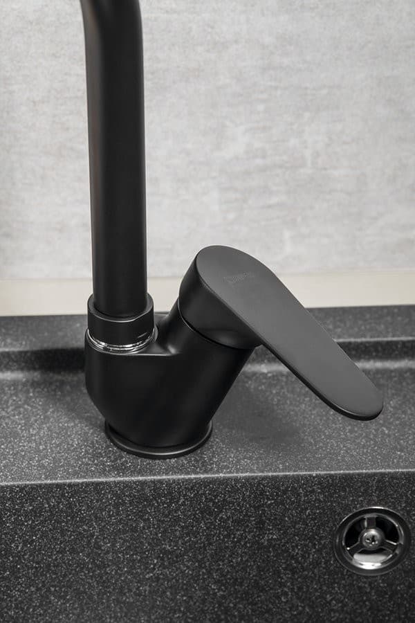 CORNELI bateria kuchenna, czarna matowa 300mm