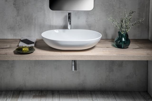 BALISONG nablatowa umywalka ceramiczna 60x15x40 cm