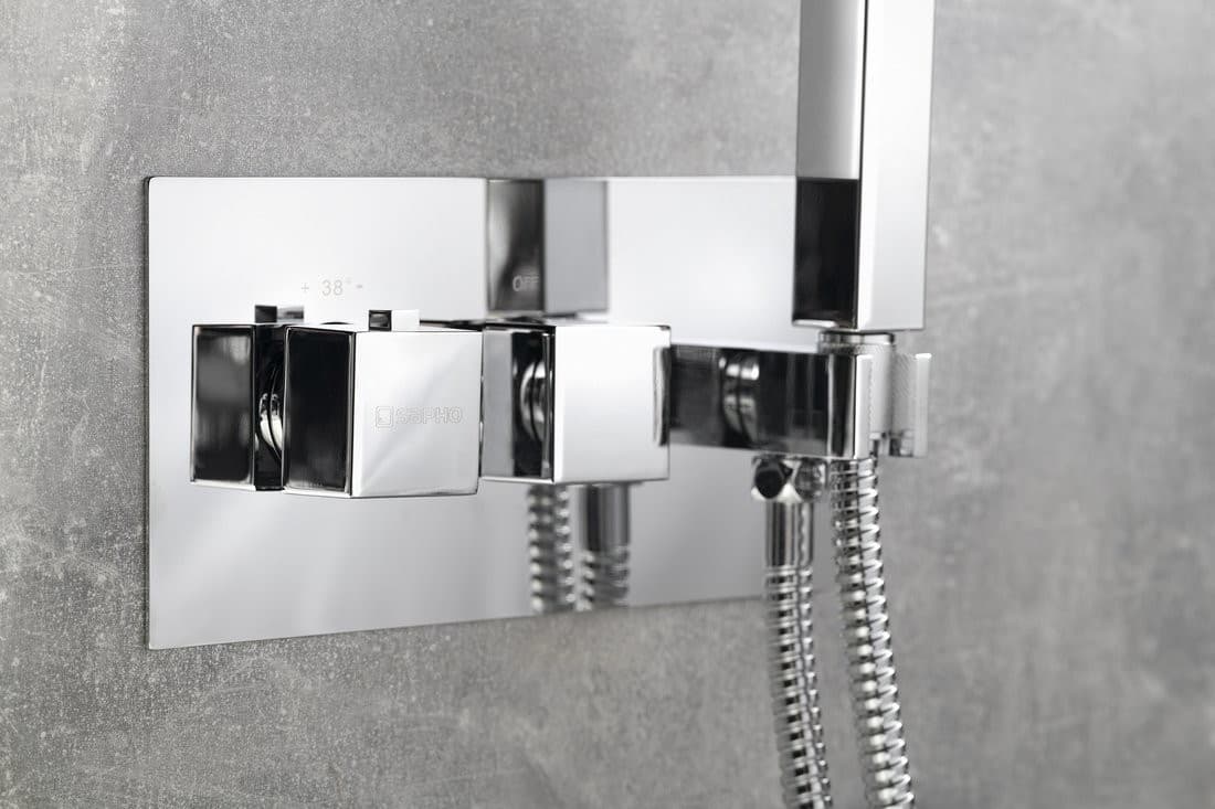 LATUS bateria prysznicowa termostatyczna podtynkowa chrom (2/3 wyjścia)