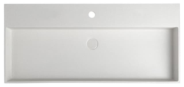QUADRADO betonowa umywalka meblowa 96x44 cm z korkiem