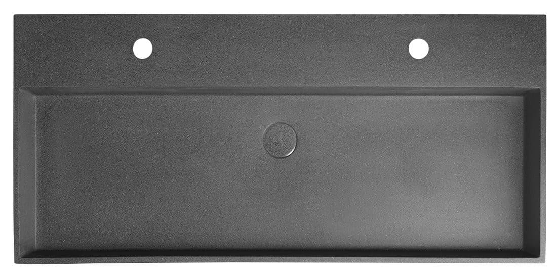 QUADRADO umywalka betonowa z korkiem 96x44 cm