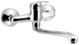 AQUALINE 35 bateria ścienna z uchwytem płaskim, chrom