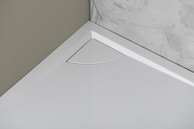 LUSSA brodzik kompozytowy półokrągły 90x90cm R550