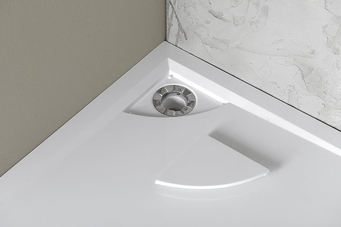 LUSSA brodzik kompozytowy półokrągły 90x90cm R550