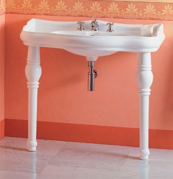 RETRO umywalka ceramiczna 100x54cm, 3 otwory na baterię