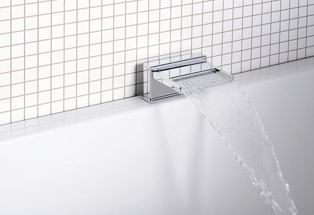 Wylewka kaskadowa na brzeg wanny, otwarta 145mm, chrom