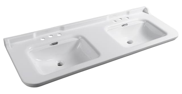 WALDORF umywalka ceramiczna podwójna 150x55cm