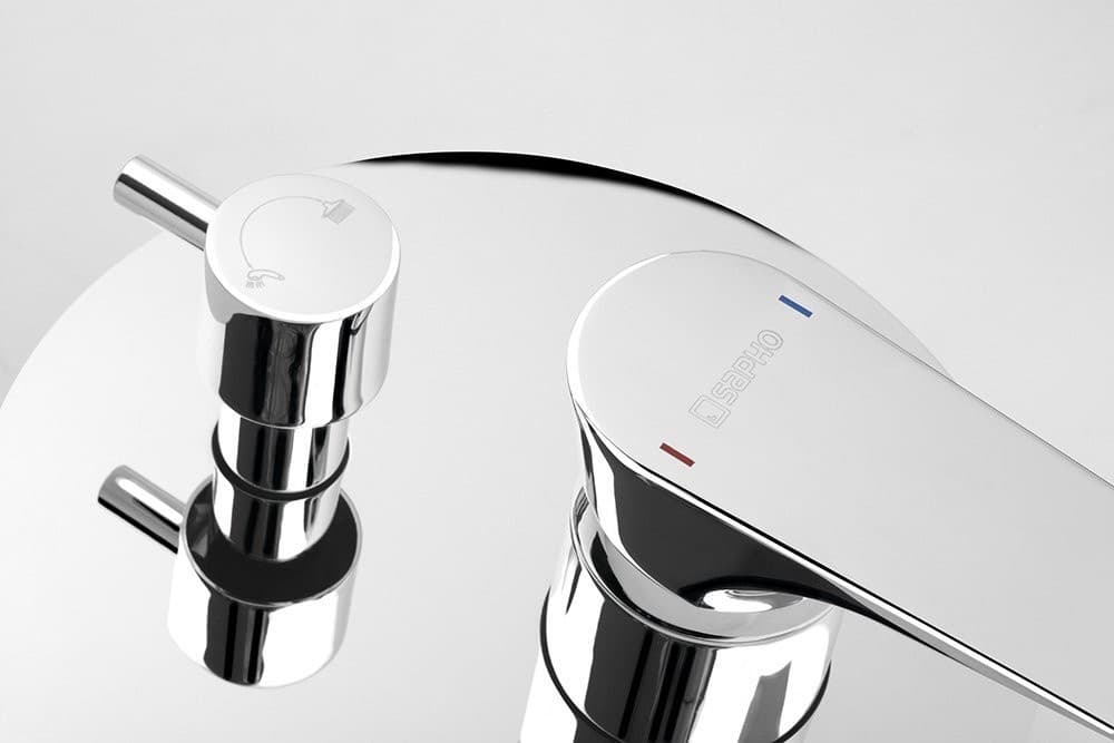 AXAMITE bateria prysznicowa podtynkowa, 2 wyjścia, chrom