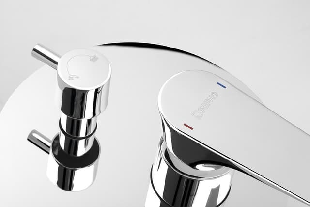 AXAMITE bateria prysznicowa podtynkowa, 2 wyjścia, chrom