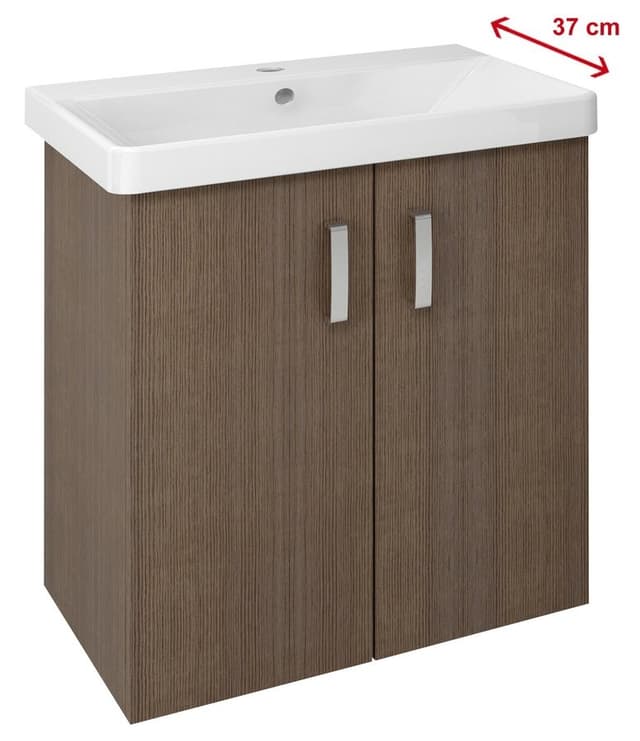 THEIA szafka umywalkowa 66,3x70x35cm, 2-drzwiczkowa, sosna rustykalna