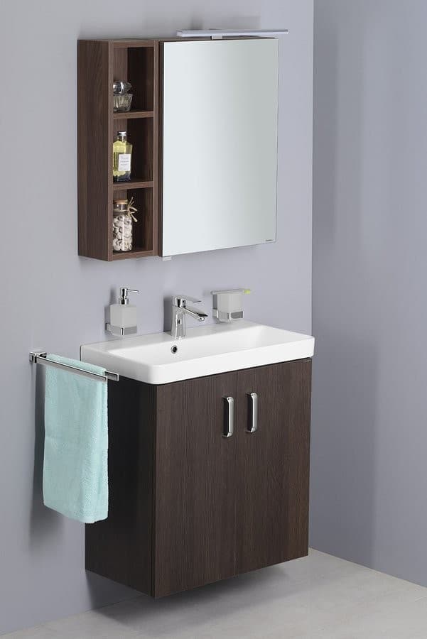 THEIA szafka umywalkowa 66,3x70x35cm, 2-drzwiczkowa, sosna rustykalna