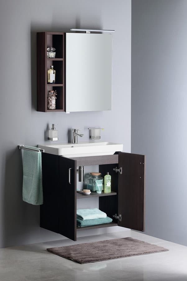 THEIA szafka umywalkowa 66,3x70x35cm, 2-drzwiczkowa, sosna rustykalna