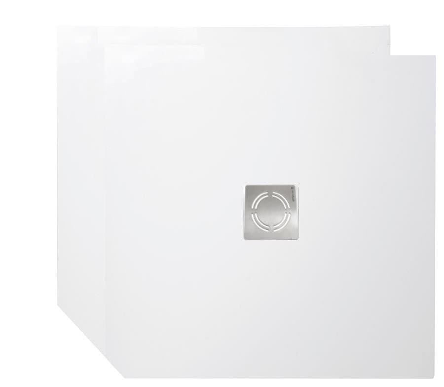 FLEXIA podłoga z konglomeratu 100x80x3 cm - Brodzik prysznicowy