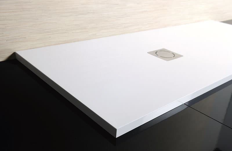 FLEXIA brodzik podłogowy z konglomeratu 90x80x3cm