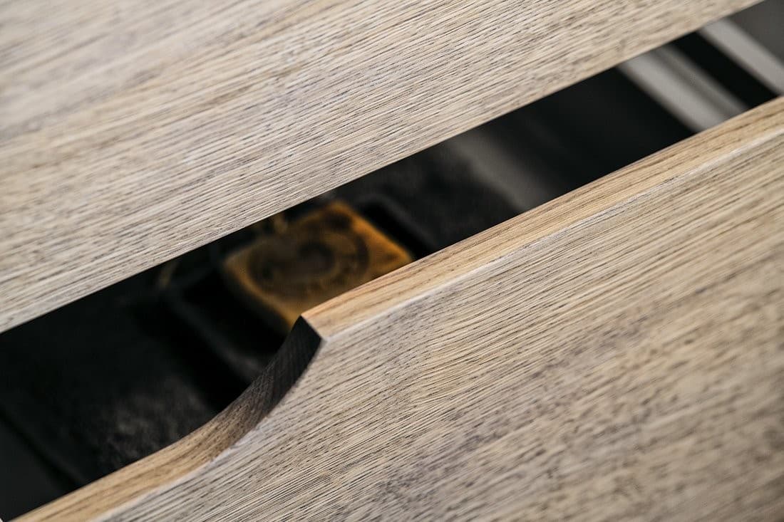 MEDIENA szafka umywalkowa 117x50,5x48,5cm, biały mat/dąb graphite