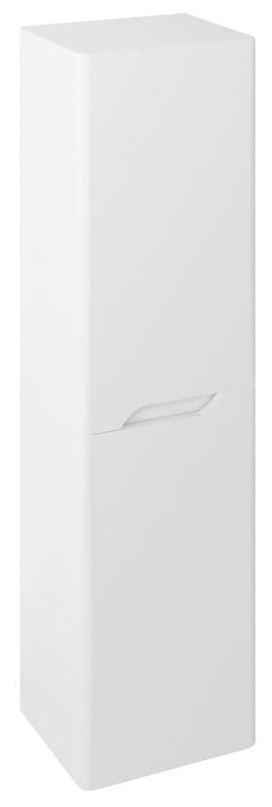 MEDIENA wysoka szafka 35x140x30 cm, 2 drzwi, biały mat