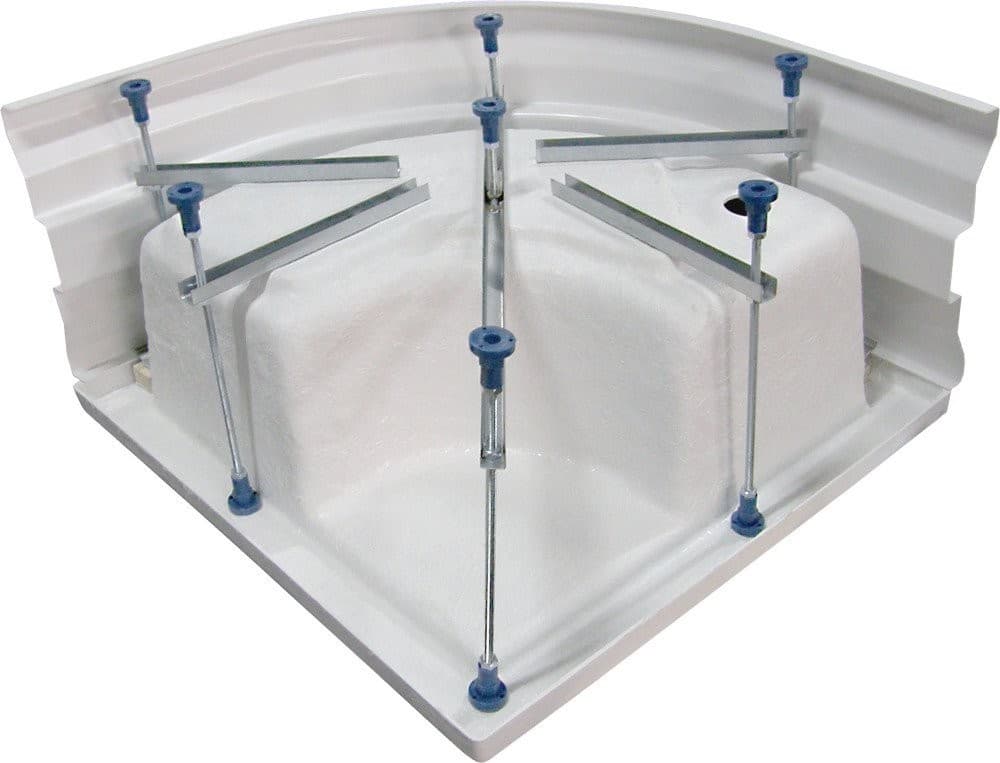 AQUALINE brodzik prysznicowy akrylowy półokrągły 80x80 cm