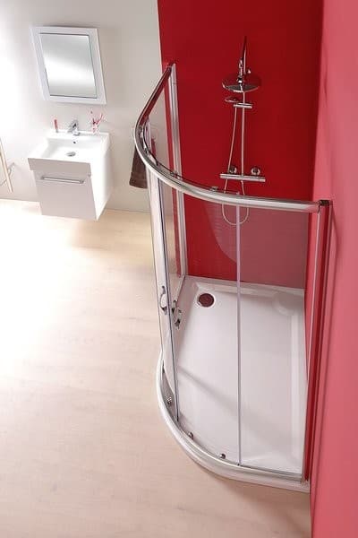 RIVA półokrągły brodzik prysznicowy kompozytowy 120x90 cm lewy