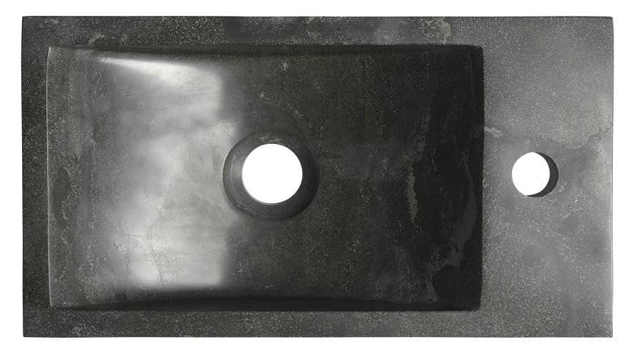 BLOK umywalka kamienna matowa 40x22cm z otworem na baterię