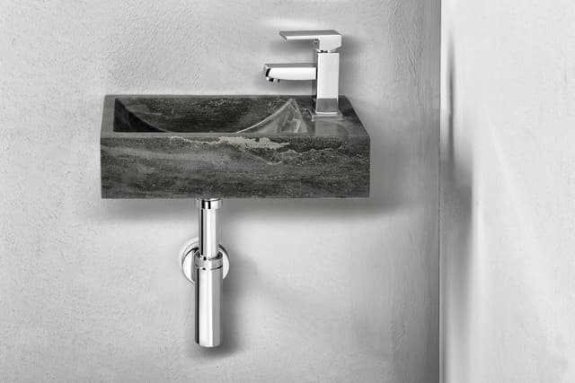 BLOK umywalka kamienna matowa 40x22cm z otworem na baterię