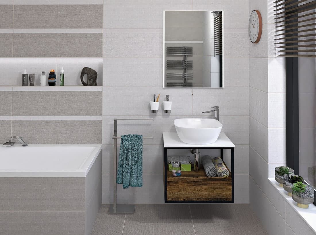 SKARA szafka pod umywalkę 59x49,5x46,5cm czarny mat/dąb Collingwood