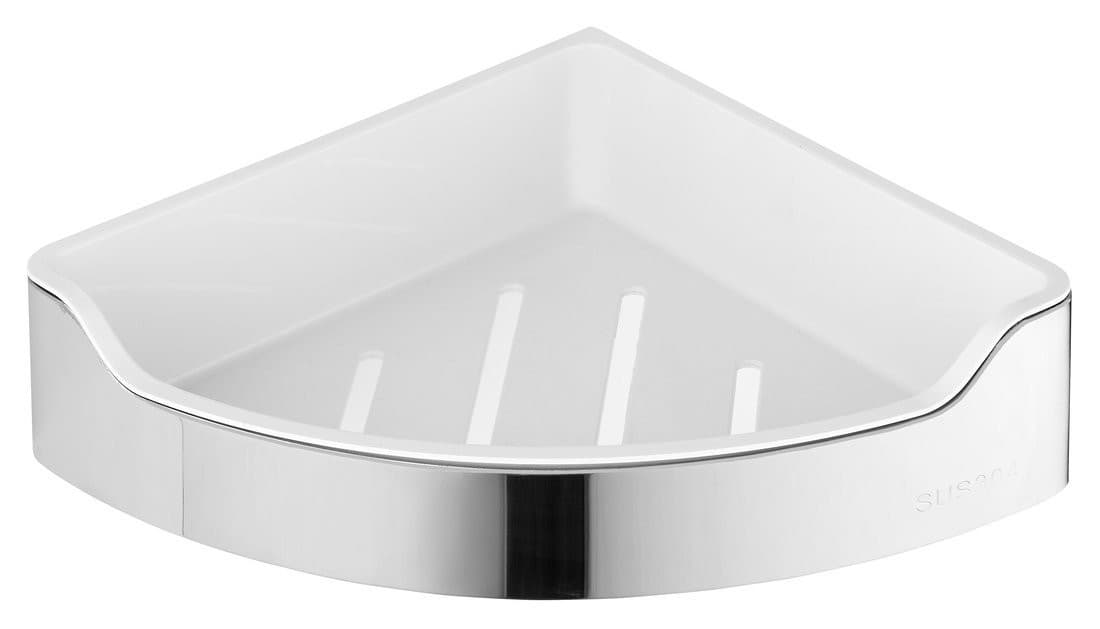 SAMBA półka narożna do kabiny prysznicowej, stal nierdzewna