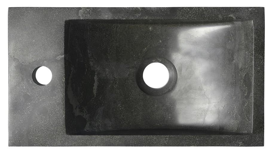 BLOK umywalka kamienna 40x22 cm z lewą baterią