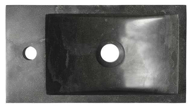 BLOK umywalka kamienna 40x22 cm z lewą baterią