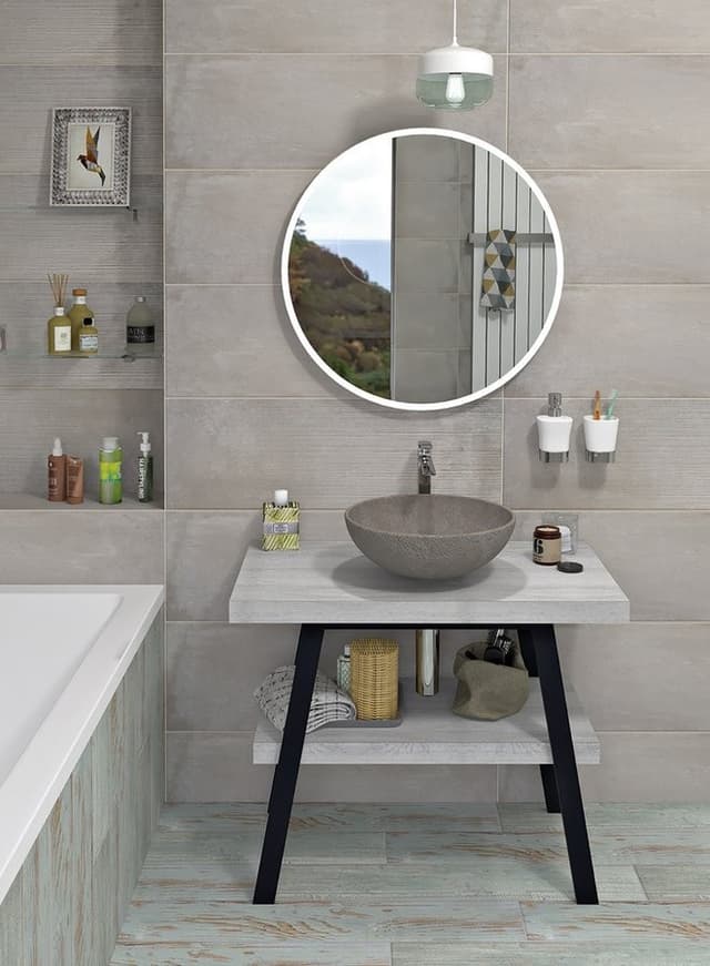 TWIGA konsola pod umywalkę 90x72x50 cm, czarny mat/dąb starobiały