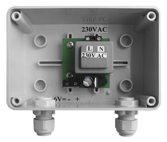 Zasilacz sieciowy 230V /6V DC do systemów spłukujących
