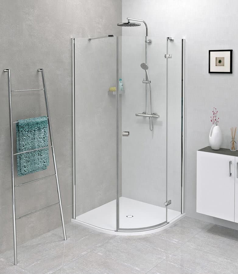 FLEXIA Półokrągły brodzik kompozytowy 80x80cm z docinaniem