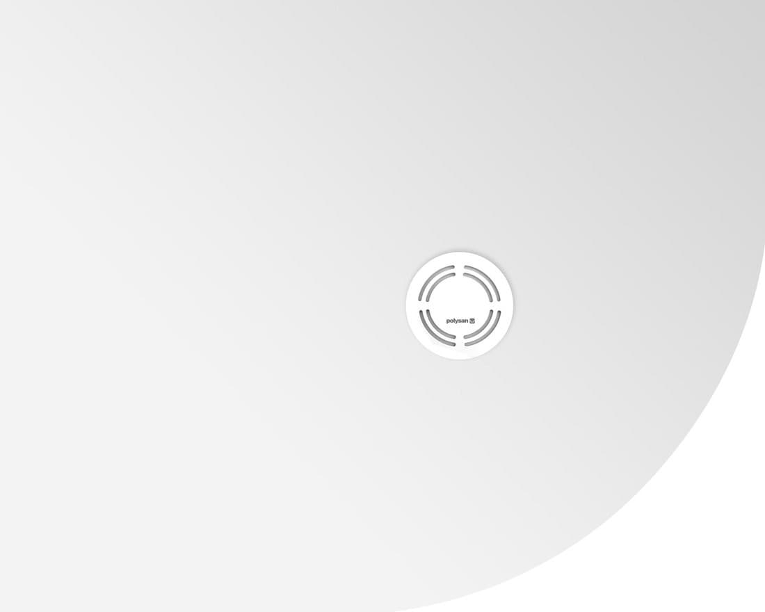 FLEXIA półokrągły brodzik kompozytowy 100x80cm, R550