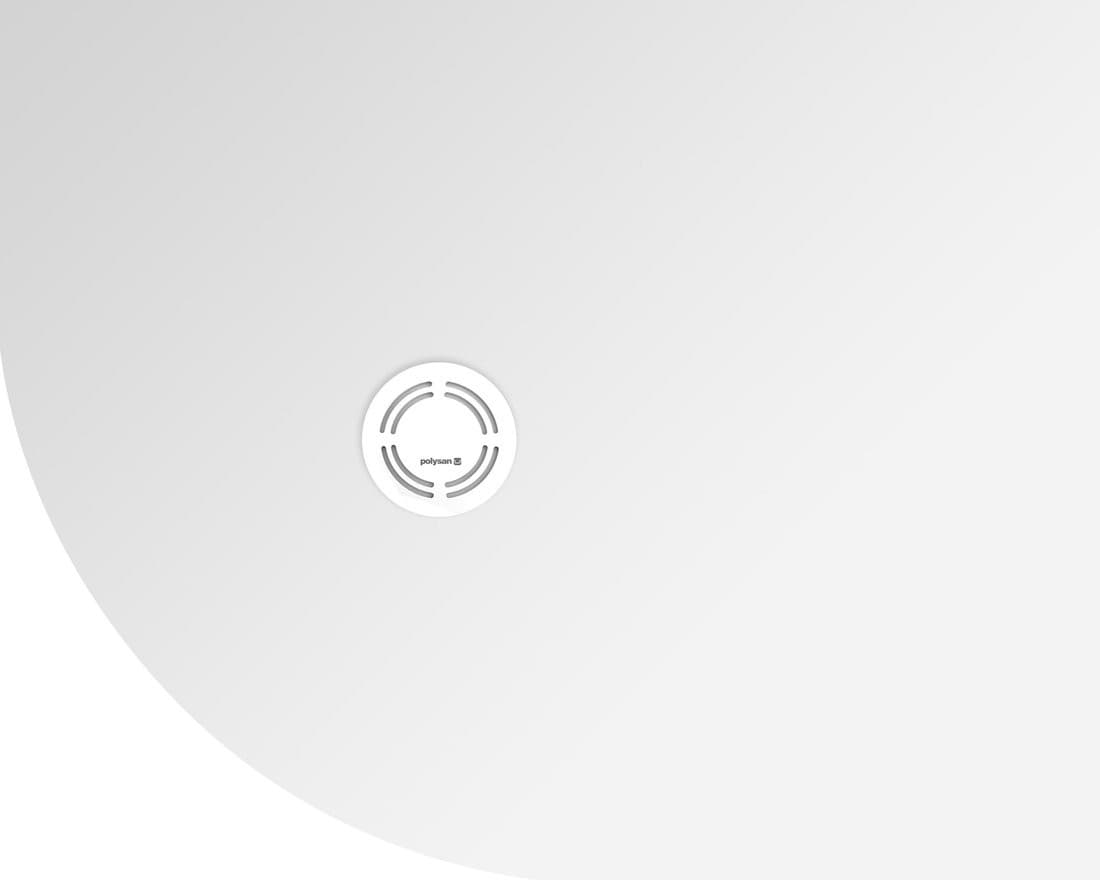 FLEXIA półokrągły brodzik kompozytowy 100x80cm z możliwością docinania