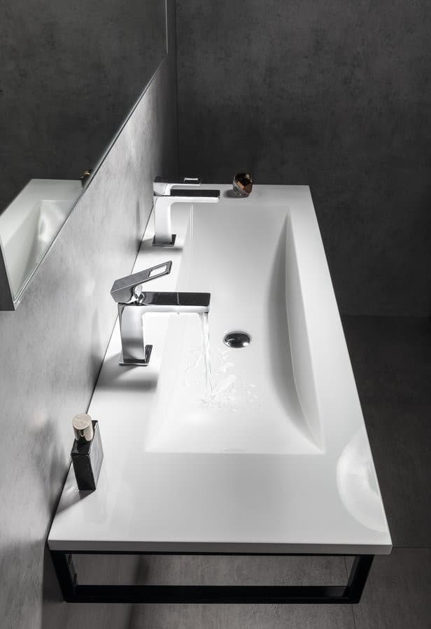 YUKON umywalka kompozytowa 120x45cm z 2 otworami