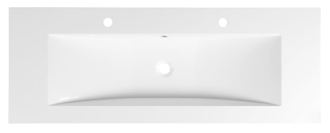 YUKON umywalka kompozytowa 120x45cm z 2 otworami