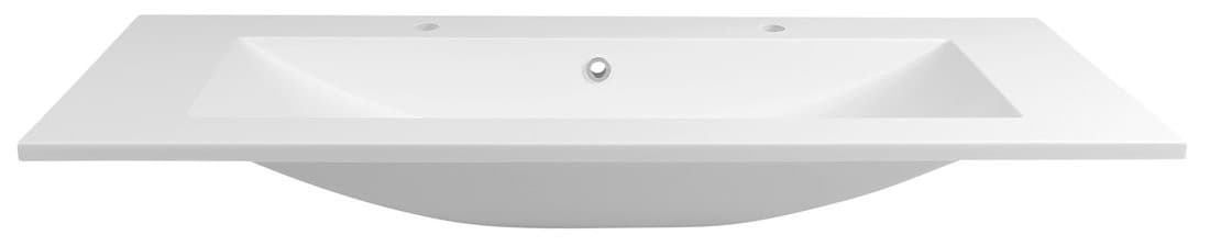 YUKON umywalka kompozytowa 120x45cm z 2 otworami