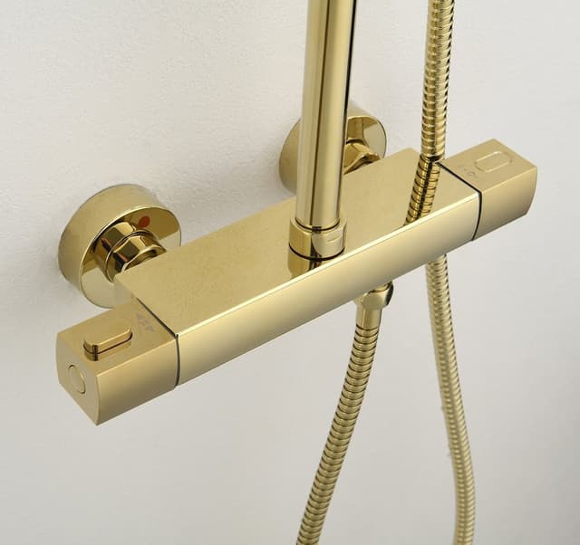 DAKAR zestaw prysznicowy z baterią termostatyczną, teleskopowy