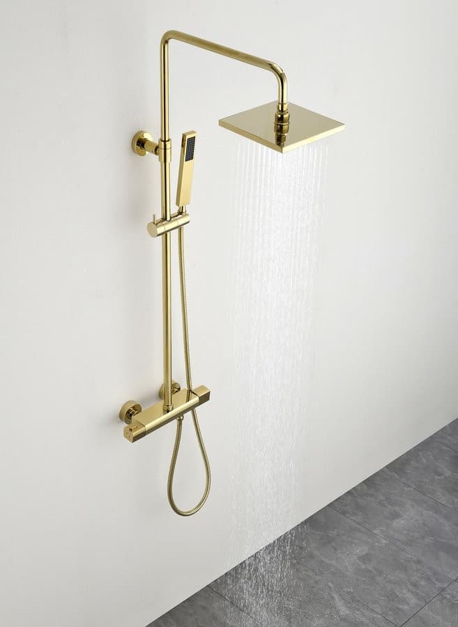 DAKAR zestaw prysznicowy z baterią termostatyczną, teleskopowy