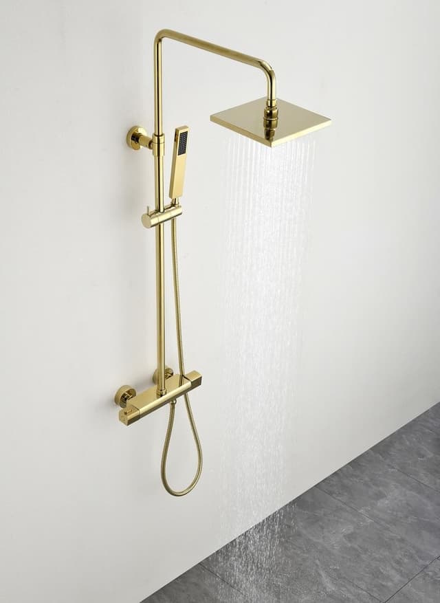 DAKAR zestaw prysznicowy z baterią termostatyczną, teleskopowy