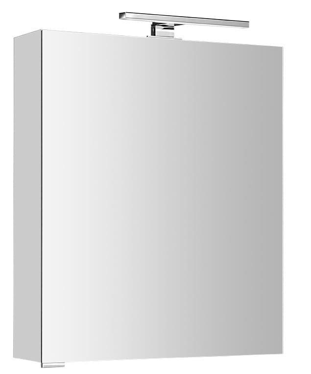 MIRRÓ szafka z lustrem LED 60x70, uniwersalna biała