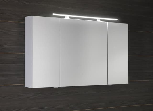 MIRRÓ szafka z lustrem LED 3 drzwiczki 120x70x16cm biała