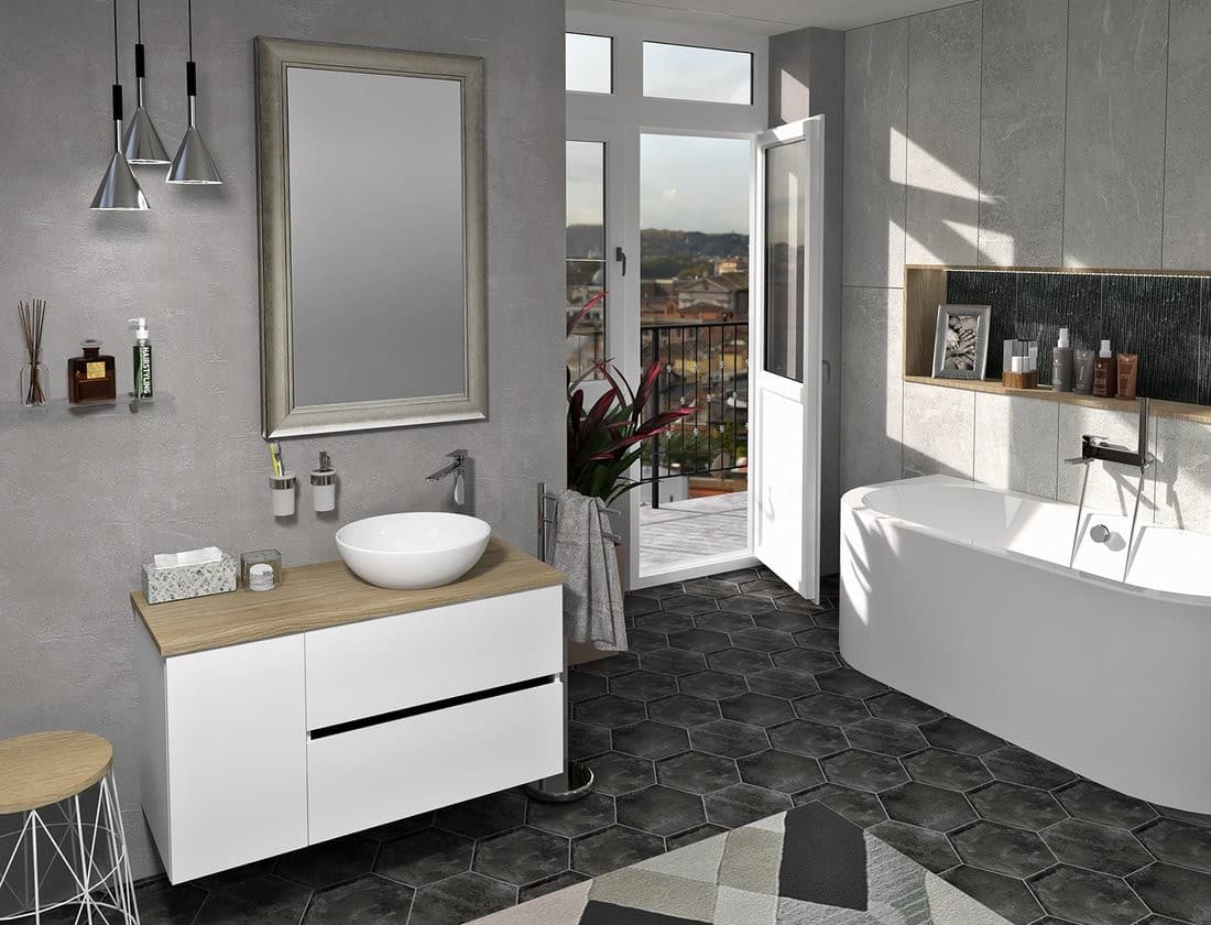 ODETTA szafka wisząca dolna 30x50x43,5 cm, uniwersalna