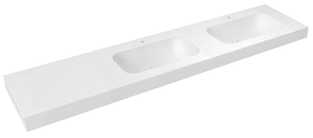 EMICO podwójna umywalka prawostronna 220x50 cm, Rockstone