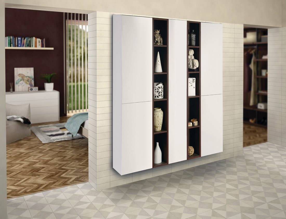 ESPACE wysoki słupek otwarty z półkami 20x172x32cm wiąz Bardini